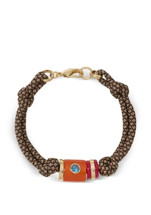 Roxanne Assoulin Cylinder crystal-embellished cord bracelet - Orange