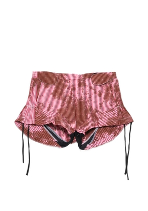 Ottolinger Picnic Raider gingham-print shorts - Red