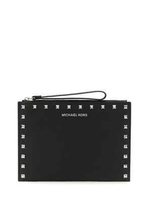 Michael Michael Kors JET SET TRAVEL EXTRA LARGE ZIP CLUTCH WRISTLET - Black