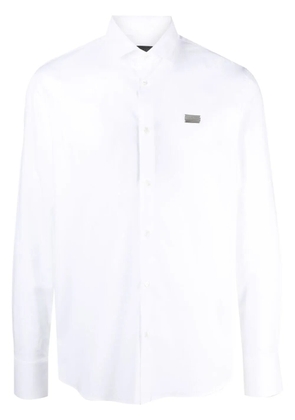Philipp Plein diamond-cut Iconic shirt - White