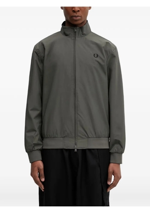 Fred Perry logo-embroidered zip-up jacket - Green