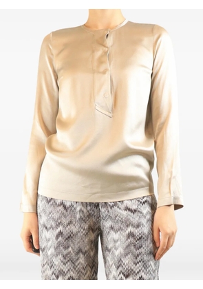 Brunello Cucinelli Vintage sparkly silk top - Neutrals
