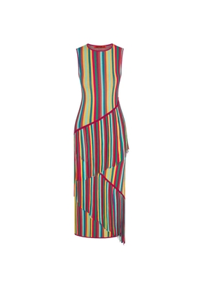 Simon Miller Spiral-knit fringed maxi dress - Red