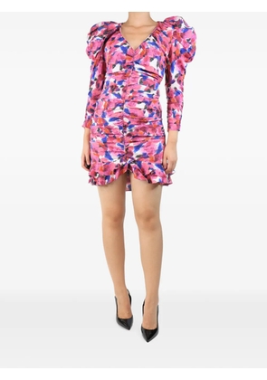 Isabel Marant Vintage ruched floral-print mini dress - Pink