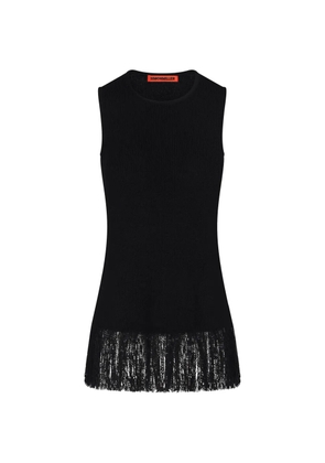 Simon Miller Lisel fringe-trim sleeveless top - Black