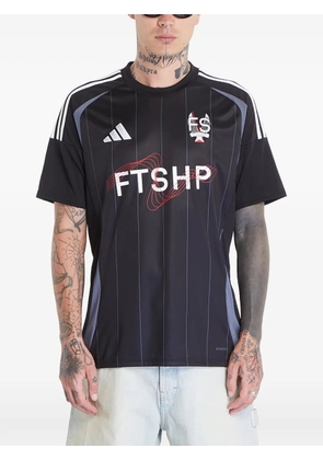 adidas x Footshop Euro Style Cup pinstripe-print T-shirt - Black