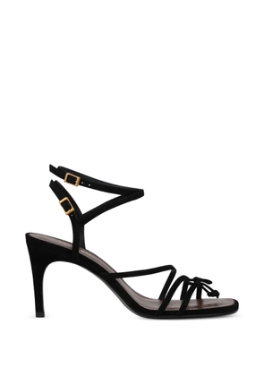 POTAMY bow-detail suede sandals - Black