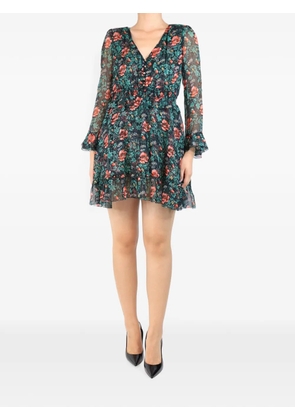 The Kooples floral-print mini dress - Black