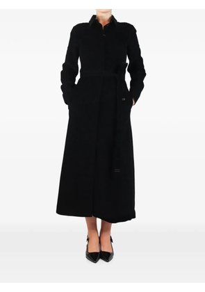 'S Max Mara belted corduroy shirt maxi dress - Black