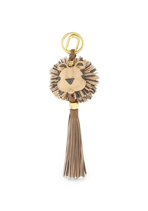 GIANNI CHIARINI lion-motif tassel keyring - Brown