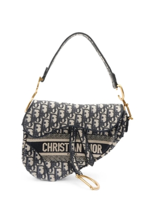 Christian Dior Pre-Owned Saddle jacquard shoulder bag - Blue
