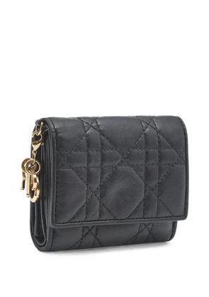 Christian Dior Pre-Owned 2019 Lady Dior Cannage trifold wallet - Black