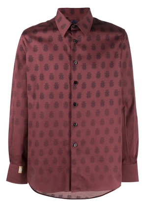 Billionaire printed button-up shirt - Red