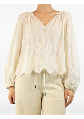Ulla Johnson broderie anglaise cotton blouse - Neutrals