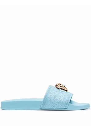 Versace Medusa-plaque slides - Blue