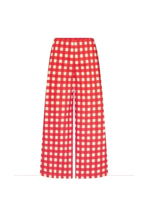 Simon Miller Toni gingham cropped palazzo pants - Red