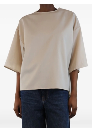 FFORME short-sleeve wool top - Neutrals
