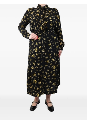GANNI floral-print midi skirt set (set of two) - Black