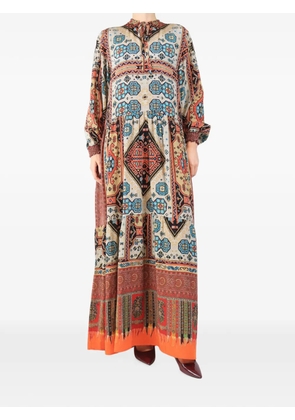 Pierre-Louis Mascia geometric-print maxi dress - Neutrals