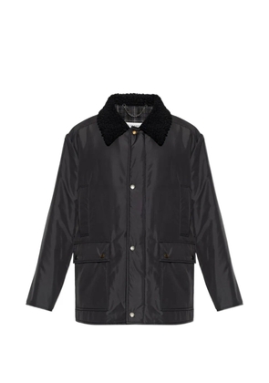 Maison Margiela shearling-collar press-stud jacket - Black