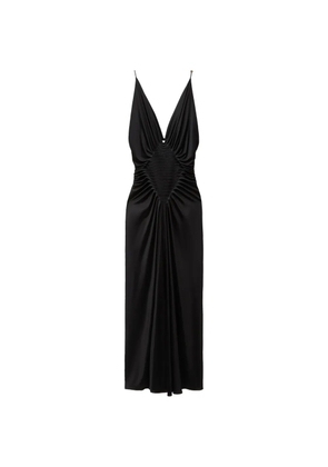 Versace viscose-jersey draped gown - Black