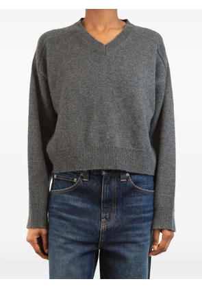 LouLou de Saison V-neck long-sleeve sweater - Grey