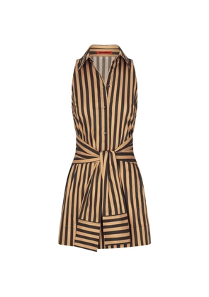 Simon Miller Inna striped sleeveless mini shirt dress - Black