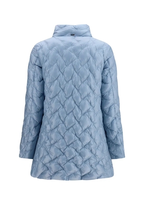 Herno midi quilted high-neck jacket - Blue