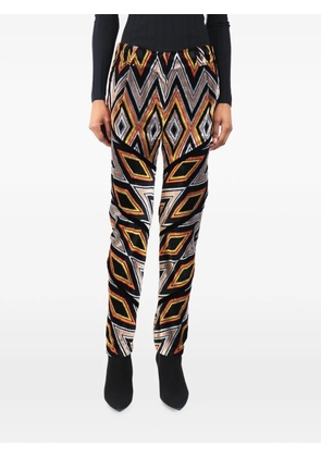 Proenza Schouler geometric-print velour trousers - Black