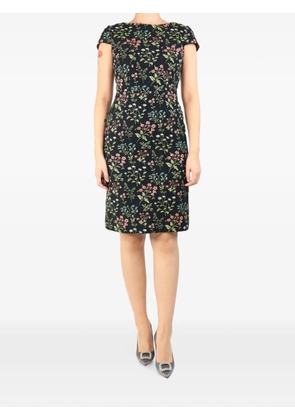 ERDEM Marion floral-jacquard mini dress - Black