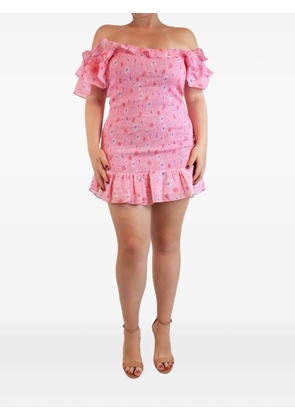 LoveShackFancy floral-print mini dress - Pink