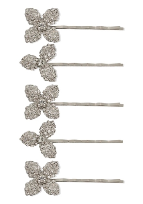 Jennifer Behr floral crystal-embellished pin set - Silver