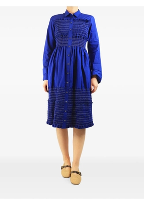Altuzarra shirred midi dress - Blue