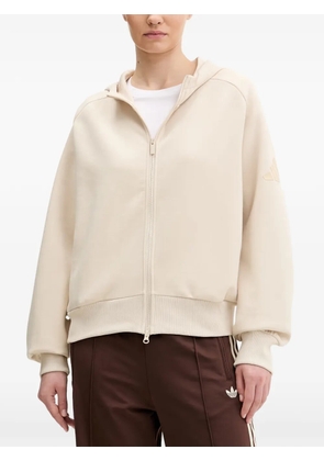 adidas Soft Lux zip-up hoodie - Neutrals