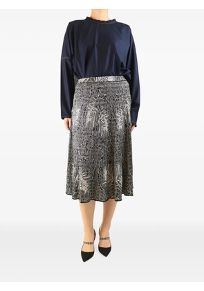 Etro Pre-Owned lurex midi skirt - Black