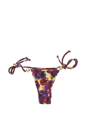 Reina Olga Carioca floral-print bikini bottoms - Purple