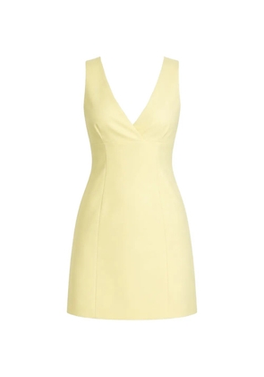 alice + olivia Mandy plunge-neck mini dress - Yellow
