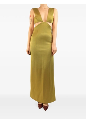 Galvan London cut-out detail maxi dress - Green