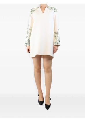 Valentino Garavani Pre-Owned beaded floral-embellished mini dress - White