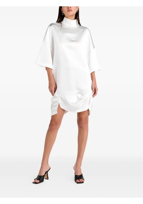 IRO draped high-neck mini dress - White
