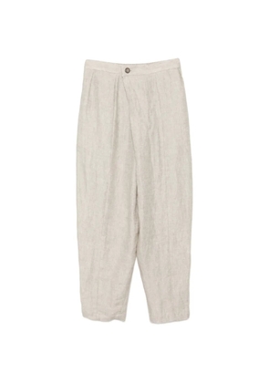 CHIAHUNG SU hand-woven yarn-dyed trousers - Neutrals