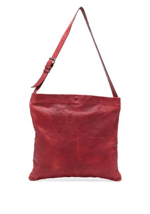 SOMMET large Lidia buckle-strap leather shoulder bag - Red