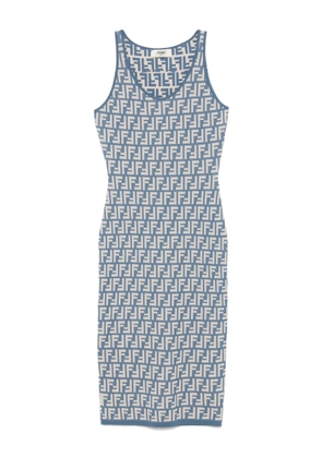 FENDI FF-jacquard midi dress - Blue