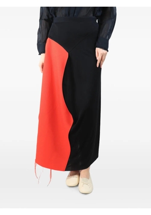Celine Pre-Owned asymmetric panelled midi skirt - Red