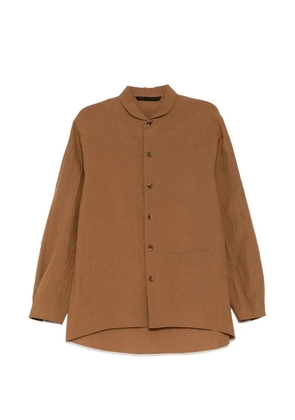 Forme D'expression Arc round-collar shirt - Brown