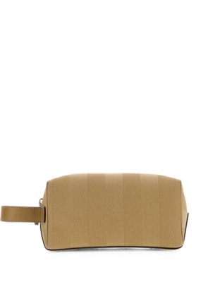 FENDI Lui stripe-pattern wash bag - Neutrals