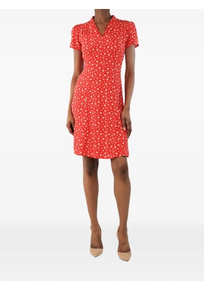 HVN star-print midi dress - Red