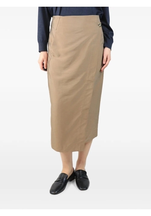 Vince wrap-style midi skirt - Brown