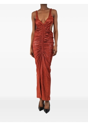 Galvan London ruched cutout dress - Red