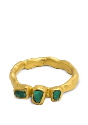 FENOMENA Maya 3 Stones emerald ring - Gold